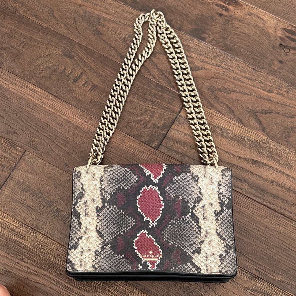 Kate Spade Reece Park Marci Snake Embossed Shoulder Bag